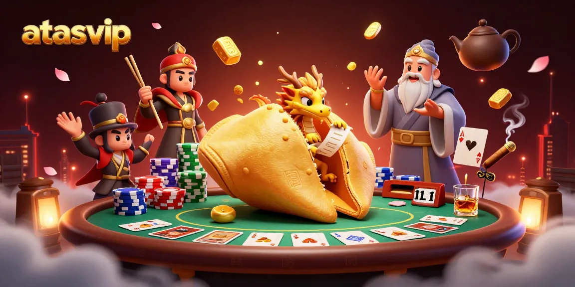 Experience the vibrant excitement of atasvip's high-stakes poker scene with golden treasures!
