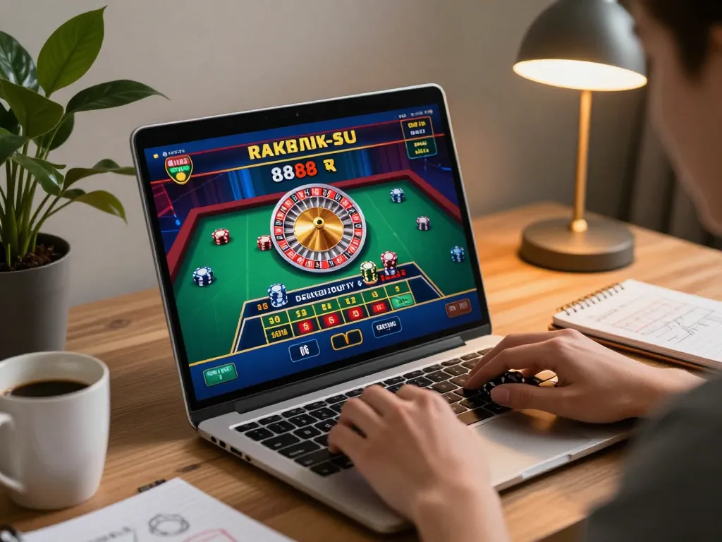 Experience fun88 online gaming with vibrant roulette action and strategic betting setup at home.