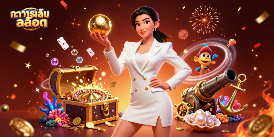 Experience ทดลองเล่นสล็อต with a stunning golden roulette and dynamic casino elements.