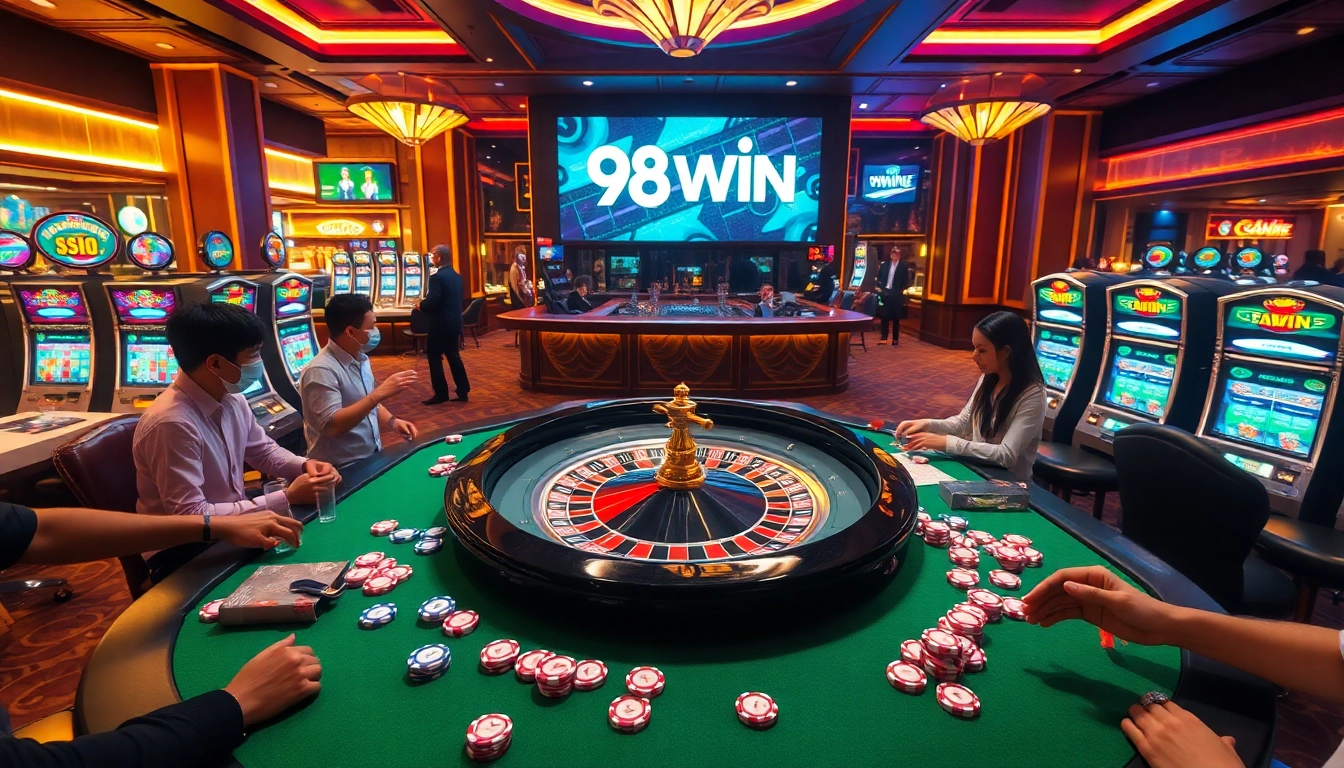 Experience thrilling casino action at 98WIN with lively games and vibrant atmosphere.