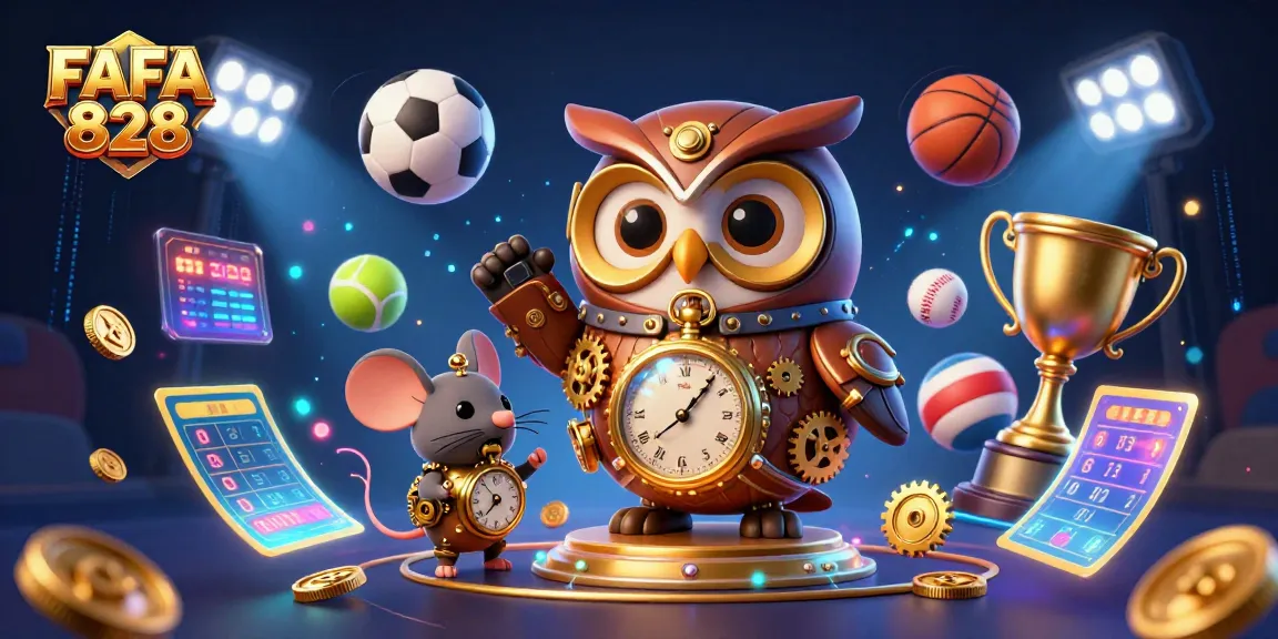 Experience the excitement of FAFA 828 with a vibrant 3D casino scene filled with gaming action.