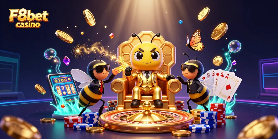 Engage in thrilling gameplay at F8bet casino with dynamic 3D characters and vibrant casino elements.