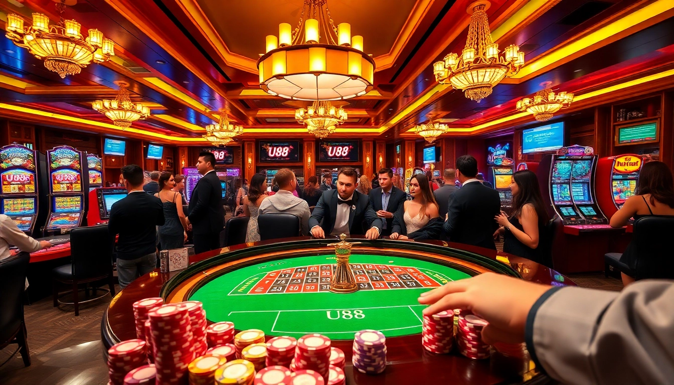 Experience the excitement of U88 at a luxury casino with roulette and poker.