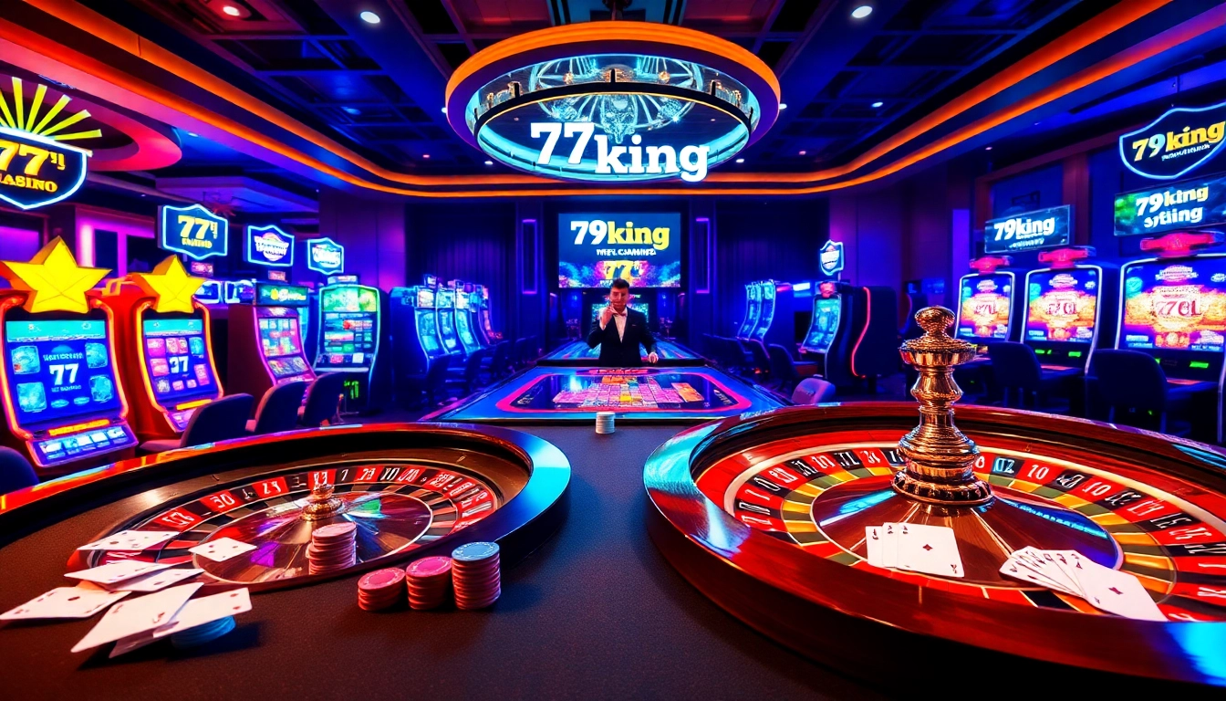 Experience the thrill of the casino with 79king's vibrant tables and captivating slot machines.