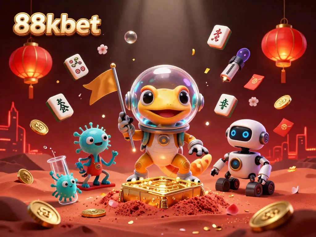 Experience excitement at 88kbet with a Martian gecko discovering a golden casino.