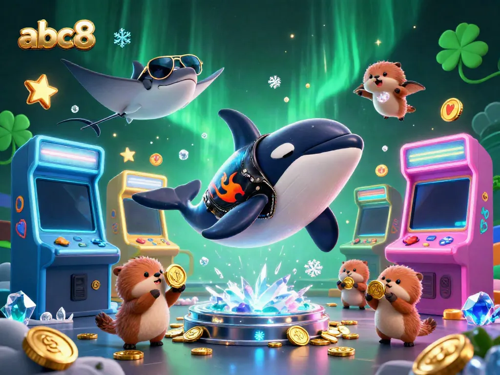 Engage with abc8's thrilling casino games through a dazzling underwater scene.