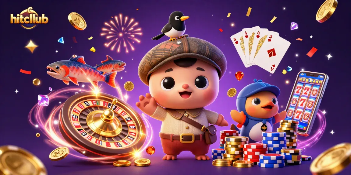 Experience thrilling games at hitcllub with colorful characters and enchanting casino elements.