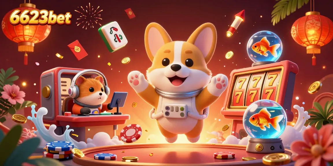 Experience thrilling jackpots at 6623bet with a vibrant space casino scene featuring exciting 3D elements.